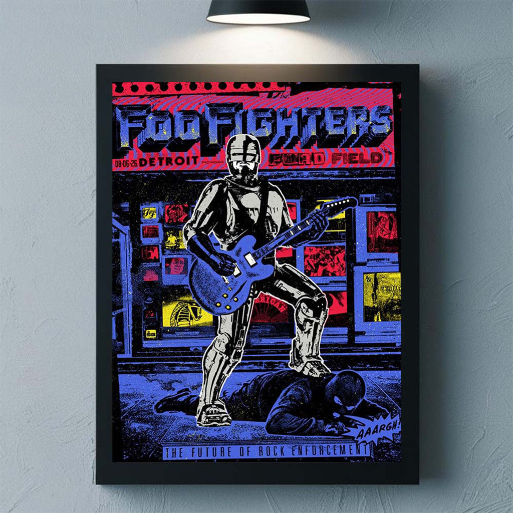 Foo Fighters Detroit Michigan 2026 Venue Poster At Ford Field On August 6 2026 FF Merch Decor - Merchluma