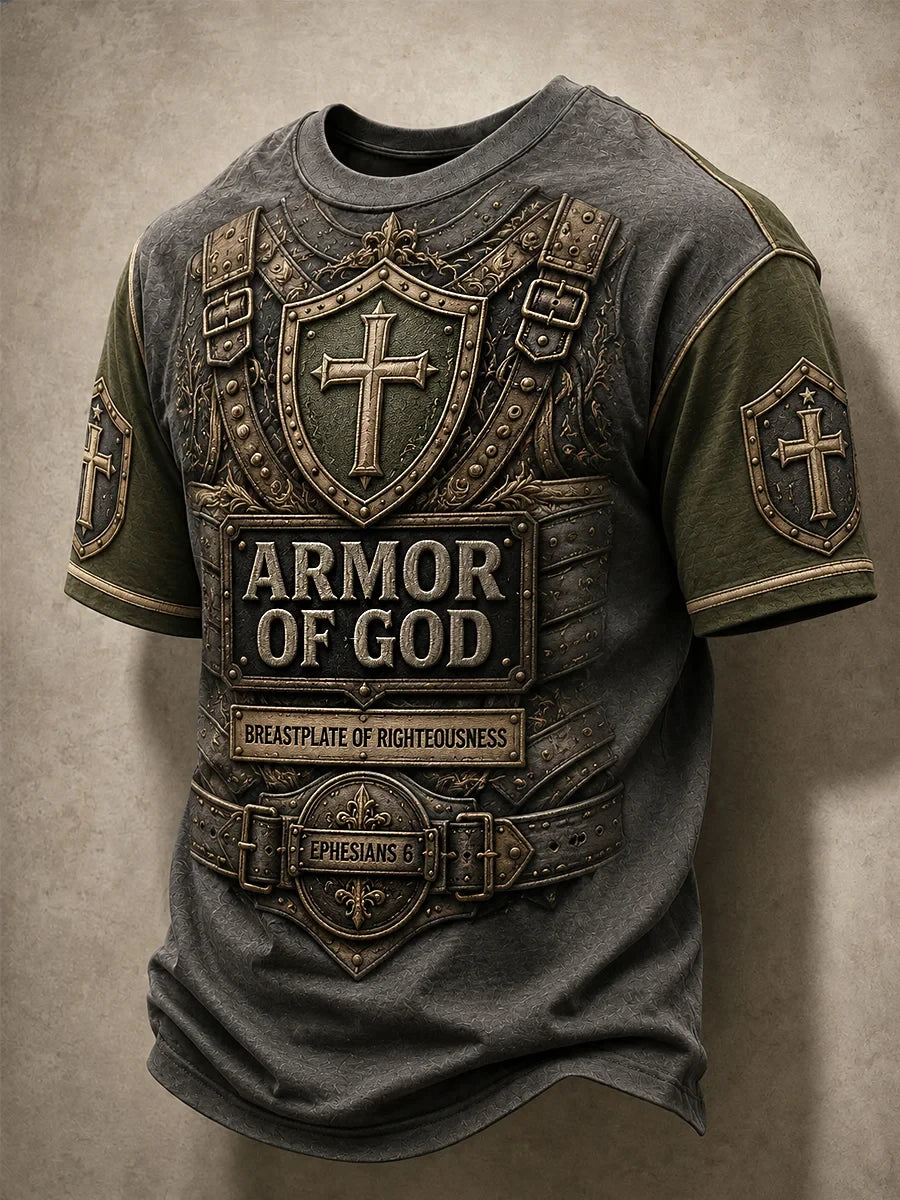 Armor Of God T-Shirt Breastplate Of Righteousness Ephesians 6 Bible Shirt Faith Based Gifts - Merchluma