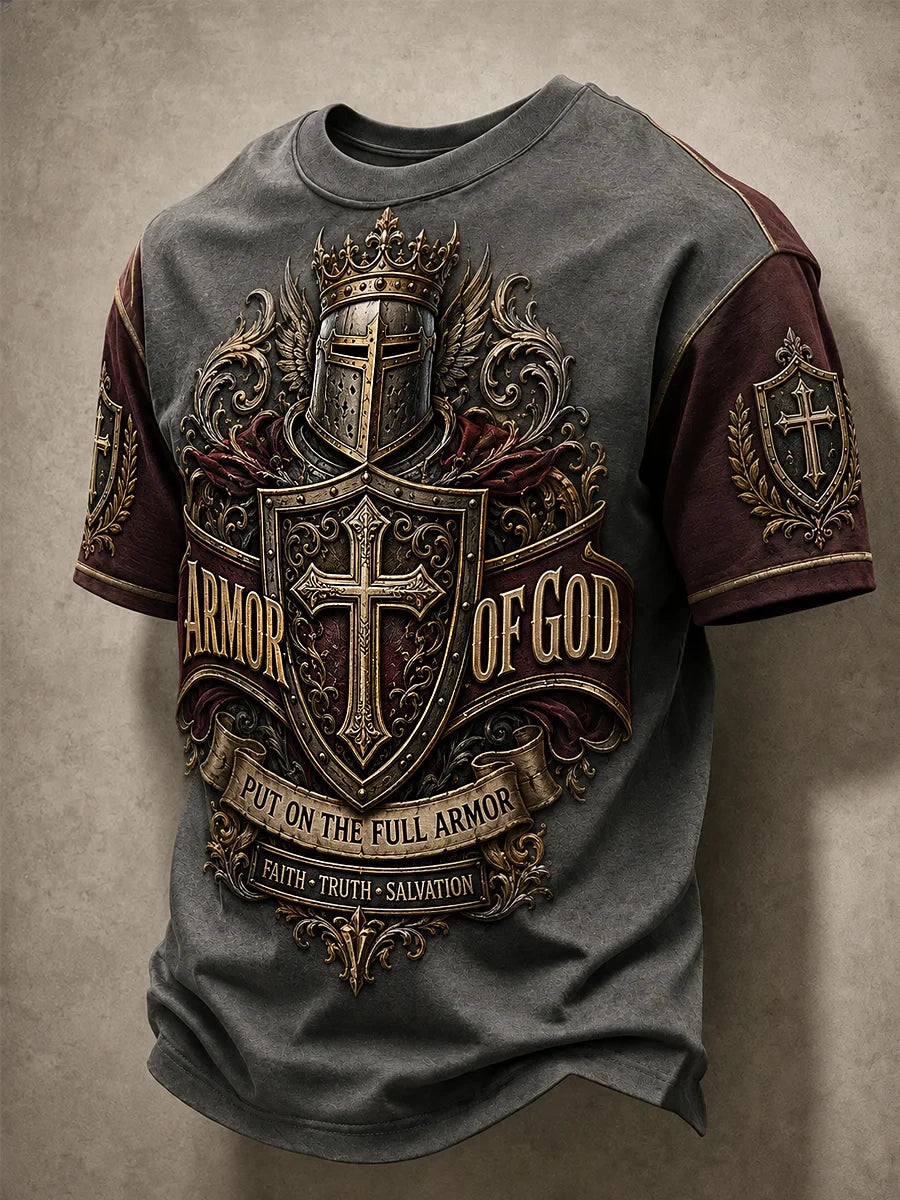 Armor Of God T-Shirt Put On The Full Armor Faith Truth Salvation Shirt Christian Gift For Dad - Merchluma