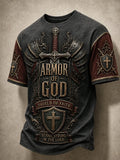 Armor Of God T-Shirt Shield Of Faith Stand Strong In The Lord Shirt Gift For Christian Dad - Merchluma