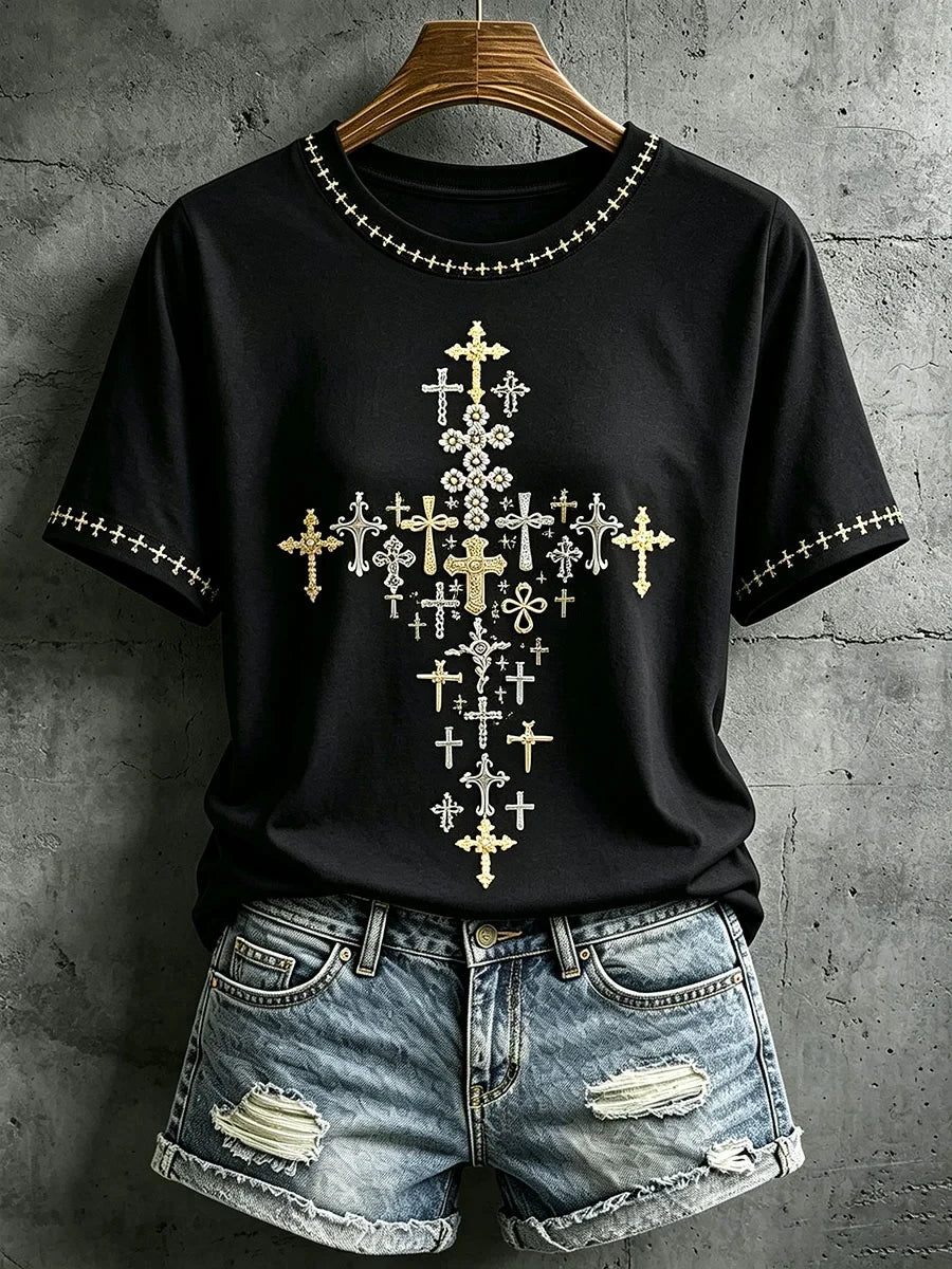Christian Cross T-Shirt Faith Based Clothing Stores Gifts For Church Members - Merchluma