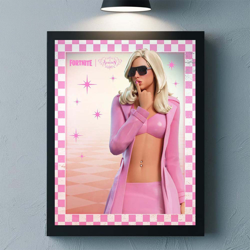 Addison Rae X Fortnite Fame Is A Gun Skin Home Decor Poster Addison Rae Merch Gift For Fans - Merchluma