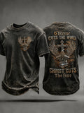 Chrome Cuts The Wind Christ Cuts The Fear T-Shirt Motorcycle Biker Apparel Gift For Christian - Merchluma