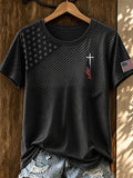 Faith Flag T-Shirt Holy Cross Shirt Faith Clothes Online Christian Gifts For Ladies - Merchluma