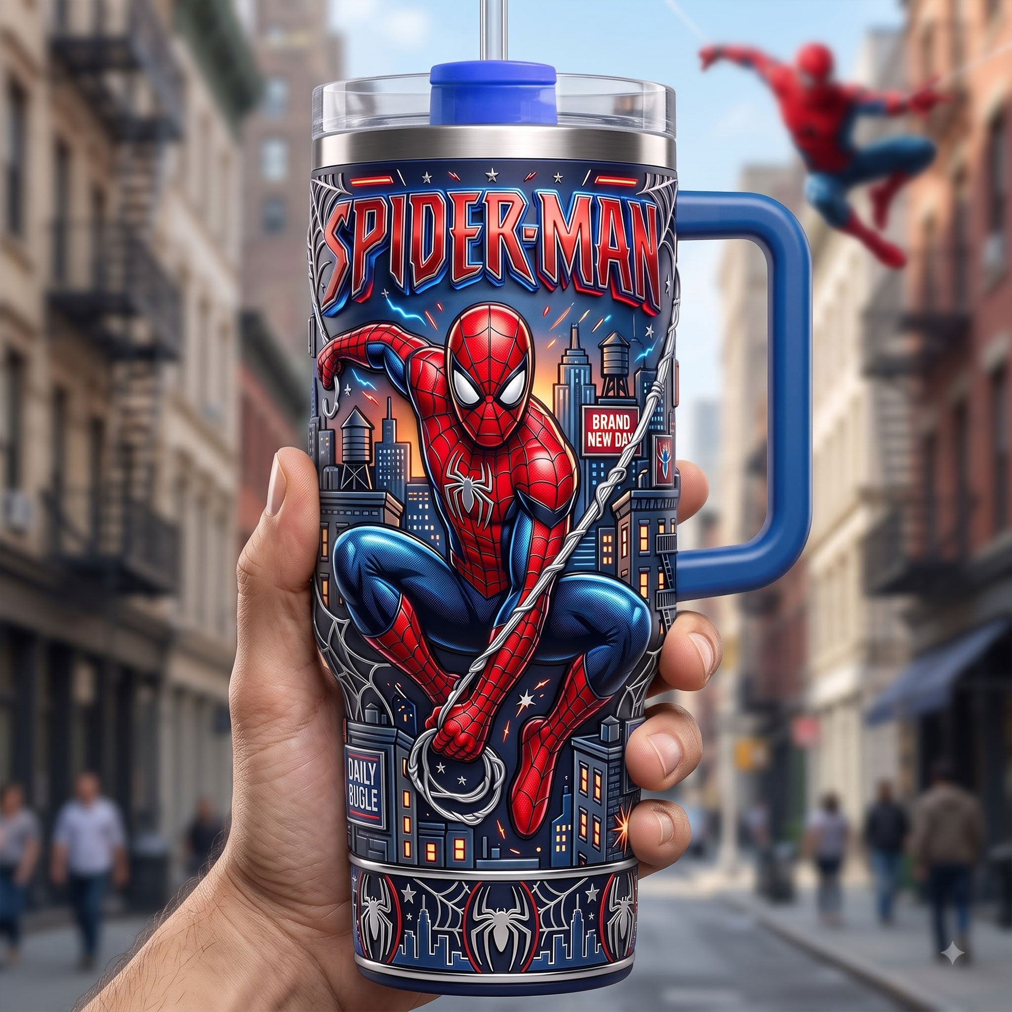 Spider Man Brand New Day Tumbler Superhero Fan Gear Best Gifts For Son - Merchluma