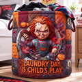 Chucky Creepy Doll Quilted Laundry Basket Halloween Home Decor Gift For Horror Lovers - Merchluma