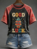 Good Luck Ladybug Cross T-Shirt Faith Based Apparel Christian Gifts For Friends - Merchluma