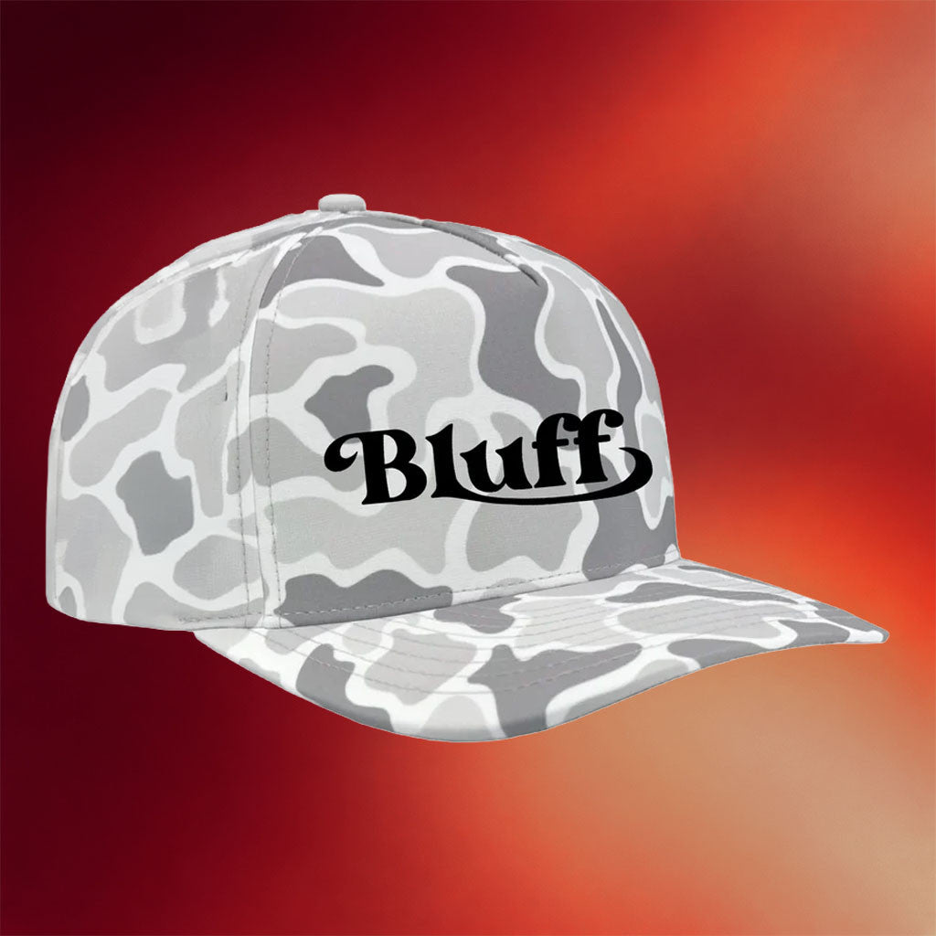 Got Bluff Merch White Camo Bluff Snapback Hat Embroidered Good Gifts For Son In Law - Merchluma