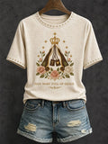 Hail Mary Full Of Grace T-Shirt Faith Based Apparel Christian Gifts For Ladies - Merchluma