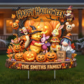 Personalized Winnie The Pooh Loved And Hauntingly Together Yard Sign Halloween Gifts Ideas - Merchluma