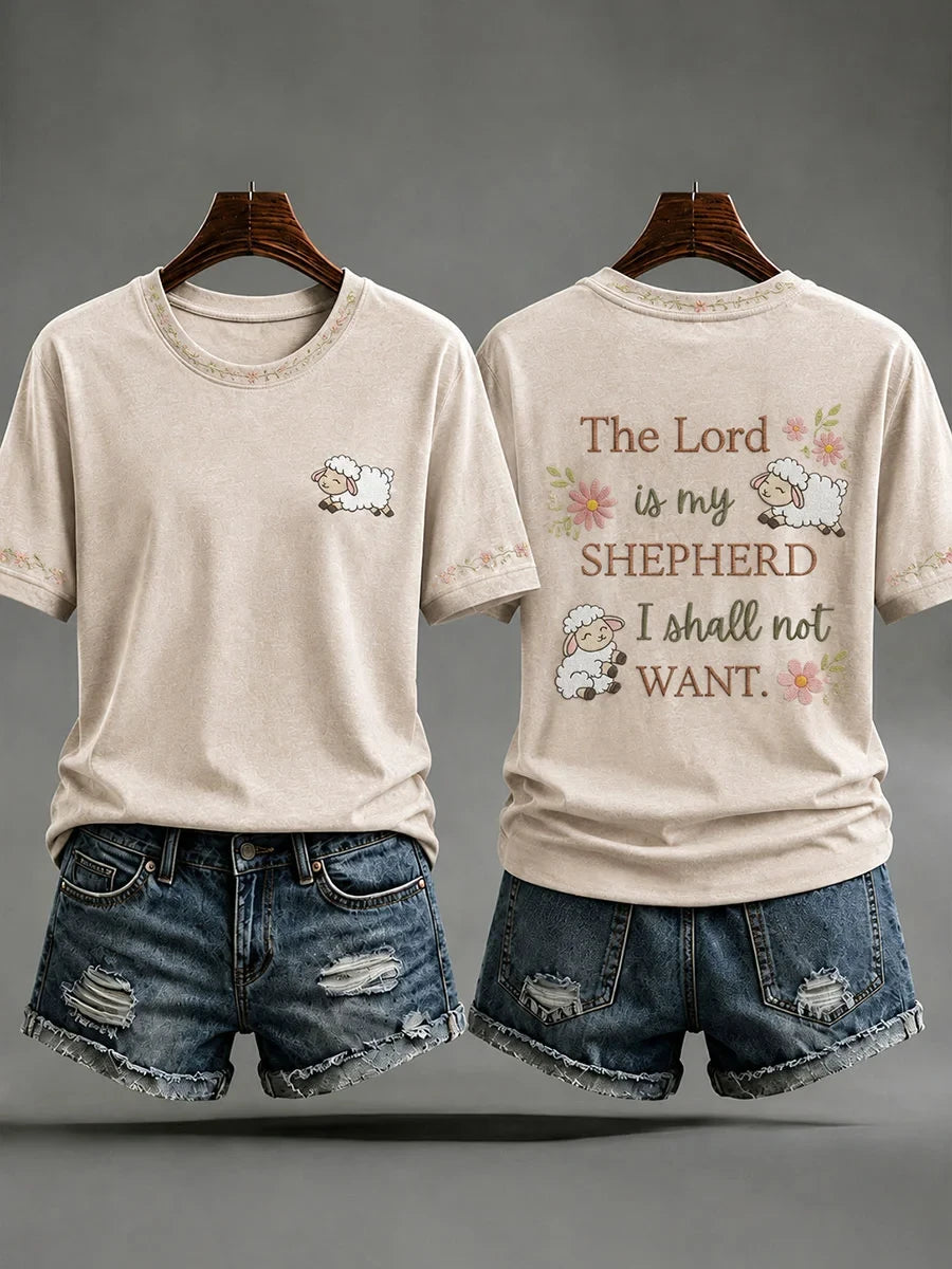 The Lord Is My Shepherd I Shall Not Want T-Shirt Bible Quotes Clothing Gifts For Religious - Merchluma