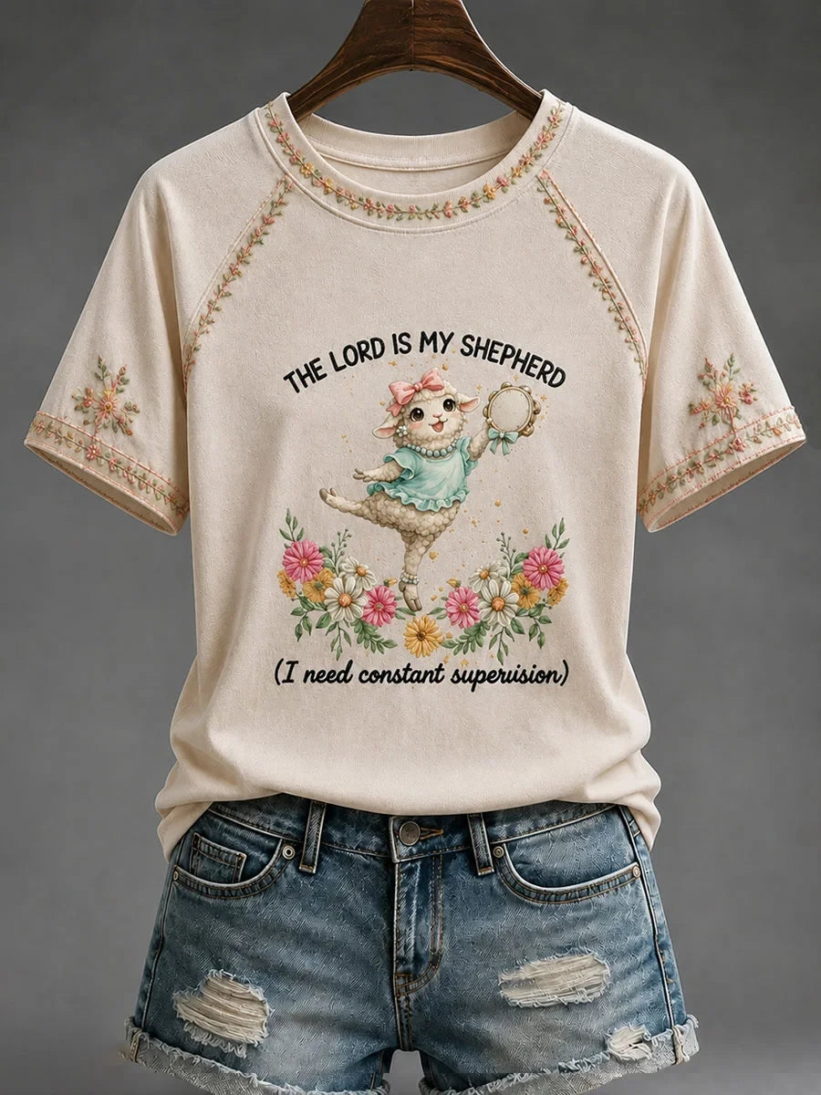 The Lord Is My Shepherd T-Shirt I Need Constant Supervision Shirt Faith Attire Gift For Her - Merchluma