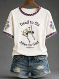 Dead To Sin Alive To God Romans 6 11 Bible T-Shirt Faith Halloween Shirt Christian Gifts - Merchluma
