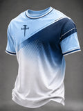 Faith Cross T-Shirt Omble Minimalist Shirt Christian Apparel Gift For Brothers - Merchluma