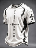 Faith Over Fear T-Shirt Mens Christian Apparel Gifts For Church Members - Merchluma