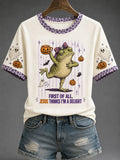 Frog First Of All Jesus Thinks I'm A Delight Shirt Fun Faith Halloween T-Shirt Religious Gifts - Merchluma