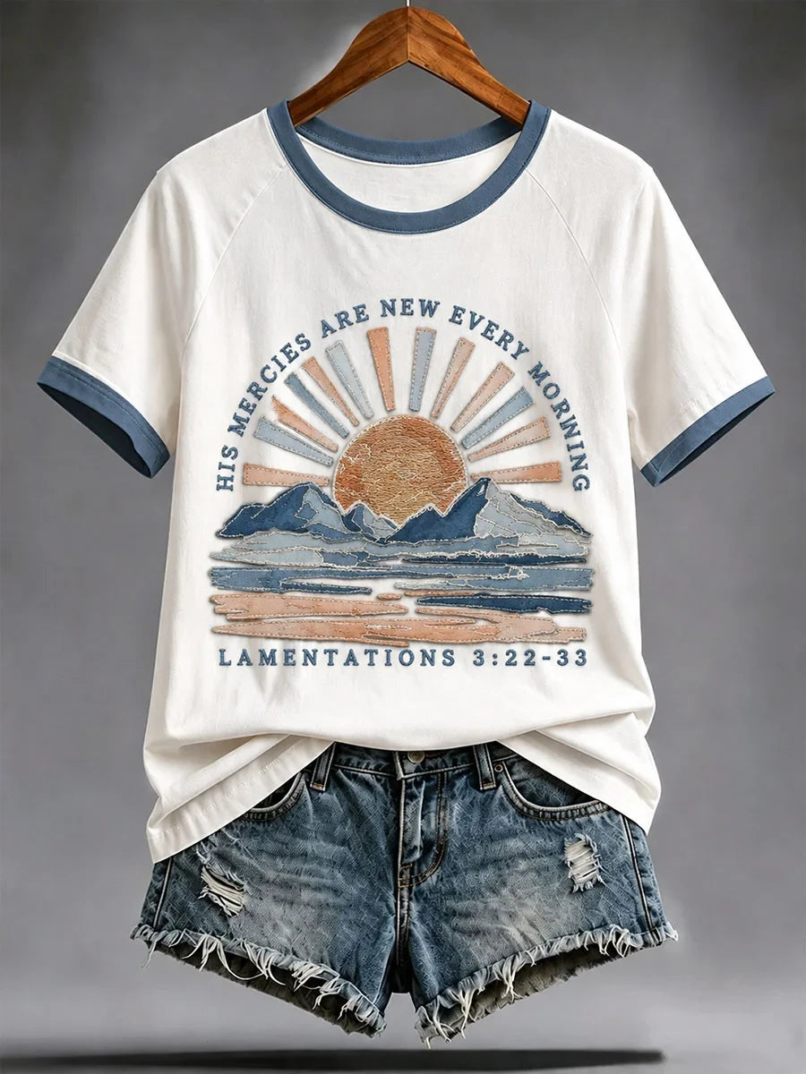 History Mercies Are New Every Morning T-Shirt Bible Verse Clothing Great Christian Gifts - Merchluma