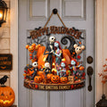 Personalized Spooky Family Happy Halloween Acrylic Sign Decor Halloween Gifts For Family - Merchluma