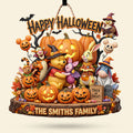 Personalized Winnie the Pooh And Friends Happy Halloween Acrylic Sign Decor Gifts For Family - Merchluma