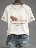 The Lord Is My Shepherd Faith Casual T-Shirt Active Faith Gear Bible Verse On Gift - Merchluma