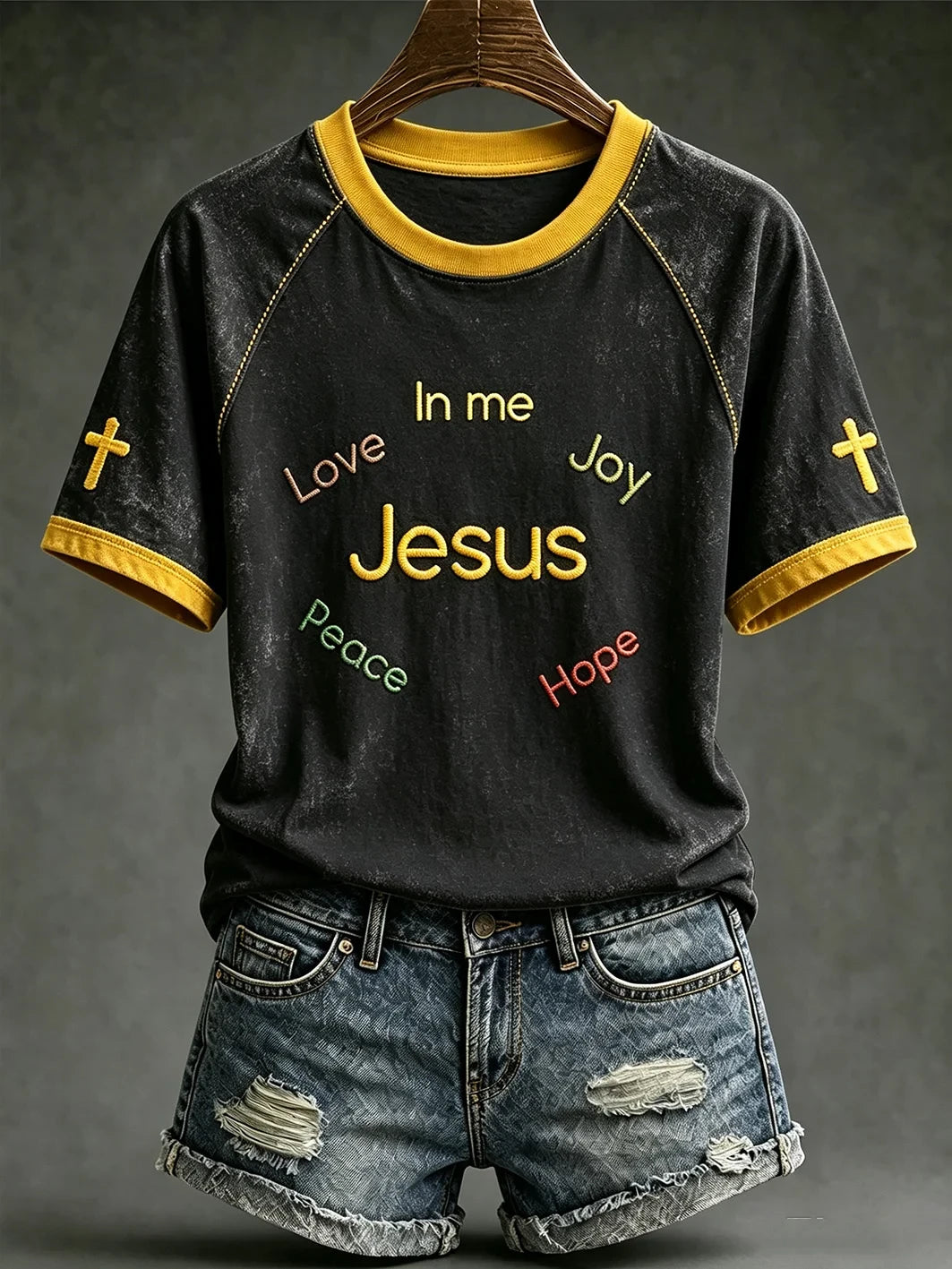 Jesus In Me Love Joy Peace Hope T-Shirt Faith Inspirational Shirt Religious Gift For Her - Merchluma
