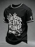 Jesus Is Still King T-Shirt Black Clothes Of Faith Unique Christian Gifts For Men - Merchluma