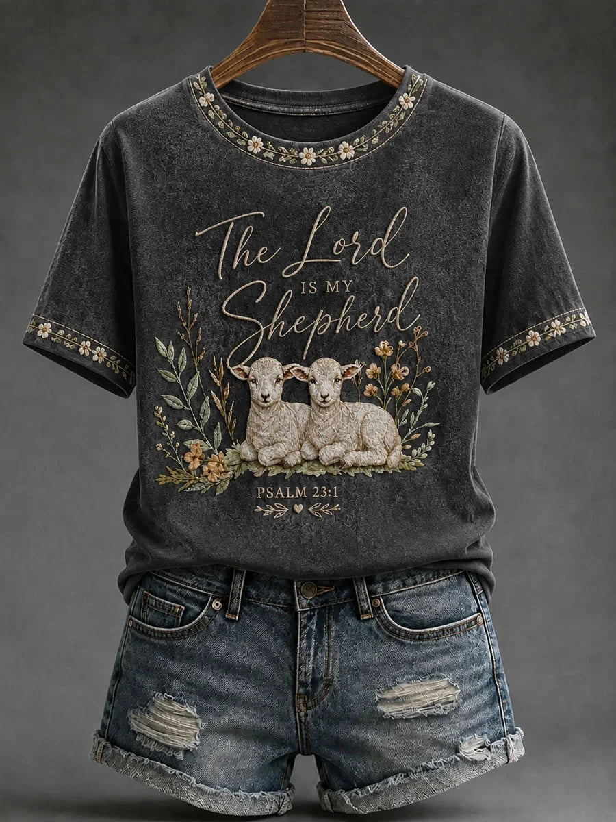 The Lord Is My Shepherd T-Shirt Bible Quotes Clothing Gifts For Religious Woman - Merchluma
