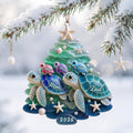 Personalized Turtle Family Christmas Ornament 2026 Xmas Tree Decor Gifts For Family - Merchluma