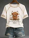 Highland Cow For I Know The Plans I Have For You T-Shirt Faith Based Apparel Bible Gifts - Merchluma