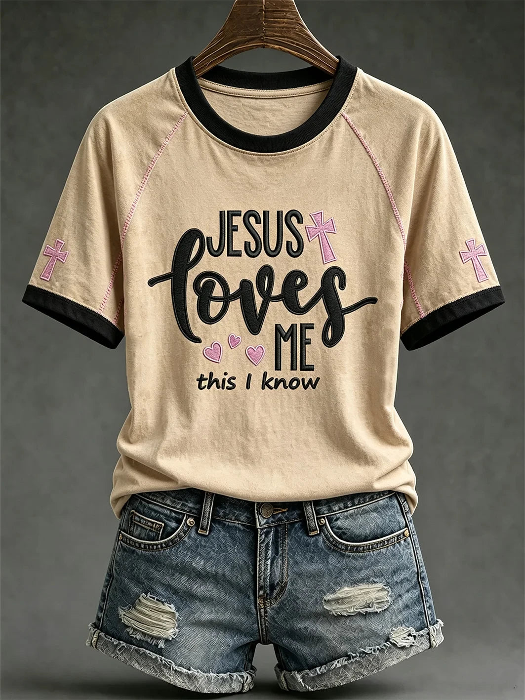 Jesus Loves Me This I Know T-Shirt Faith In Love Clothing Christian Gifts For Her - Merchluma