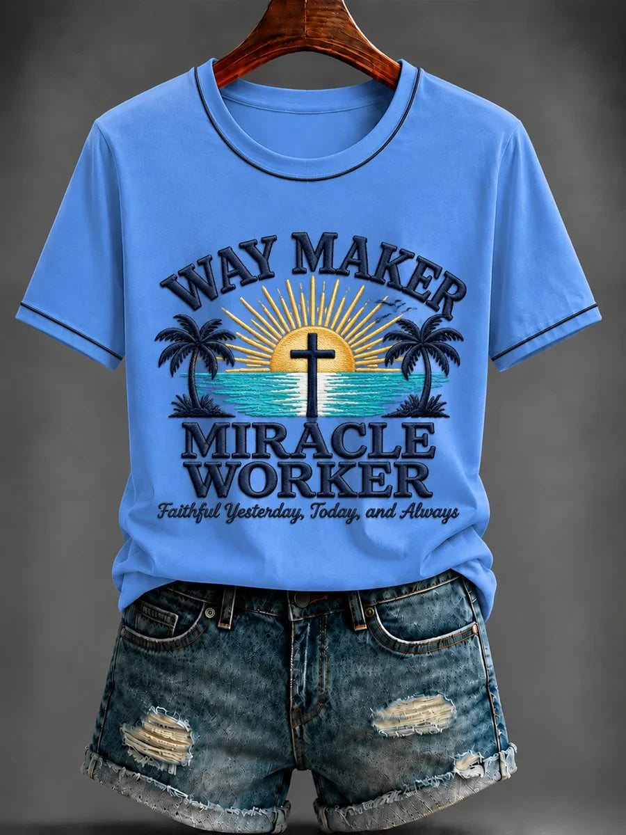 Way Maker Miracle Worker T-Shirt Faithful Yesterday Today And Always Shirt Christian Gifts - Merchluma