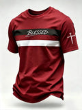 Blessed T-Shirt Holy Cross Faith Based Clothing Christian Gift For Husband - Merchluma