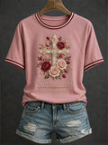 Faith Hope Love T-Shirt Floral Holy Cross Shirt Biblical Gifts For Women - Merchluma