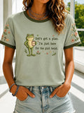 God's Got A Plan T-Shirt I'm Just Here For The Plot Twist Shirt Funny Christan Gift For Her - Merchluma
