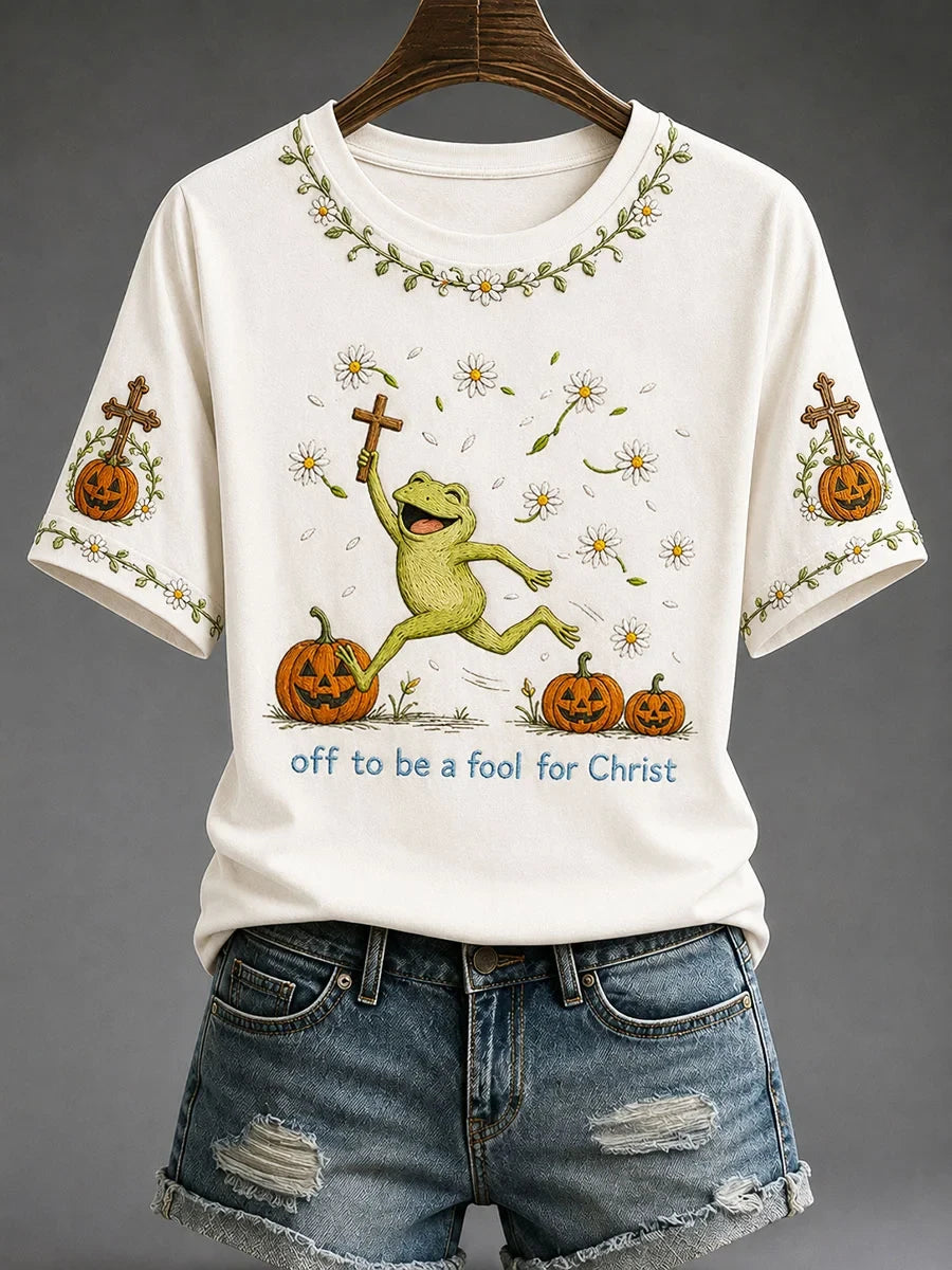 Off To Be A Fool For Christ T-Shirt Halloween Shirt Funny Faith Based Apparel Gift Ideas - Merchluma