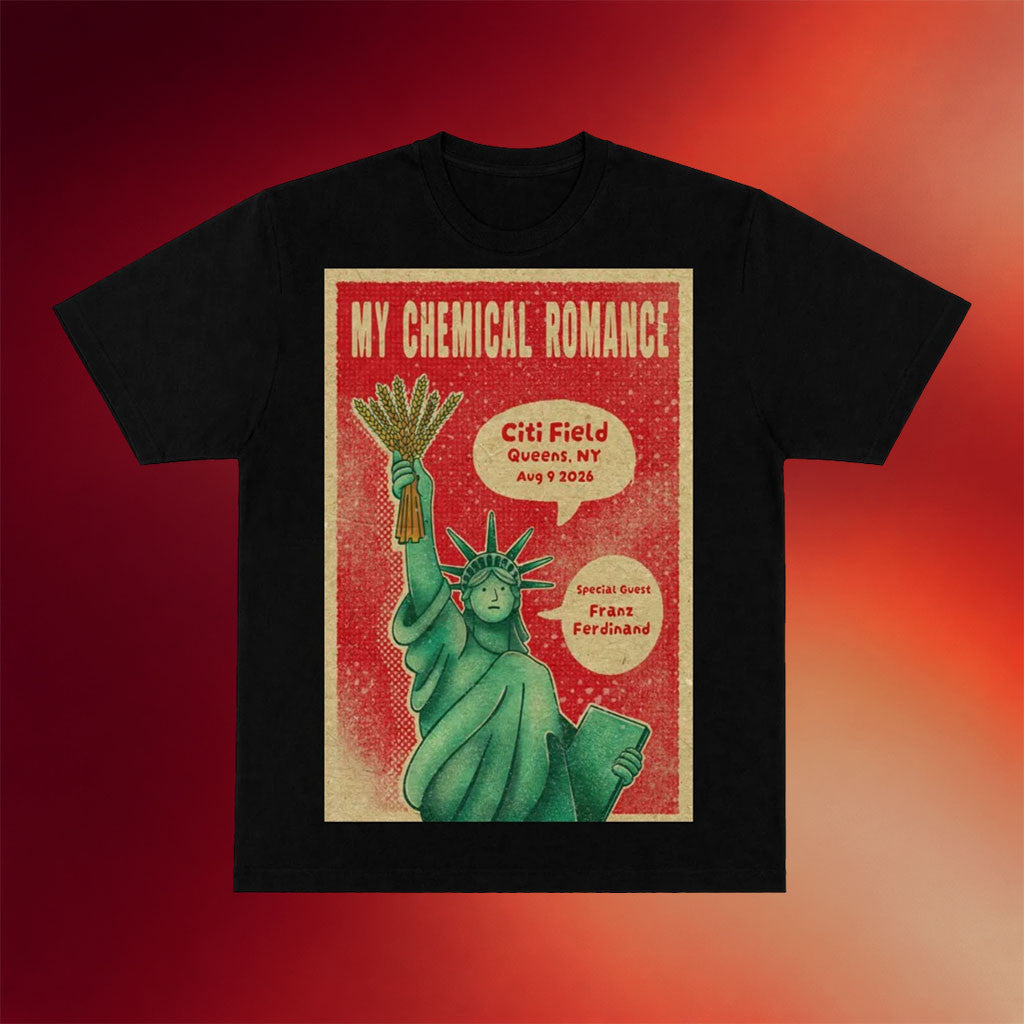 My Chemical Romance Merch MCR Citi Field In Queens NY Aug 9 2026 T-Shirt Concert Merch Fan Gift - Merchluma