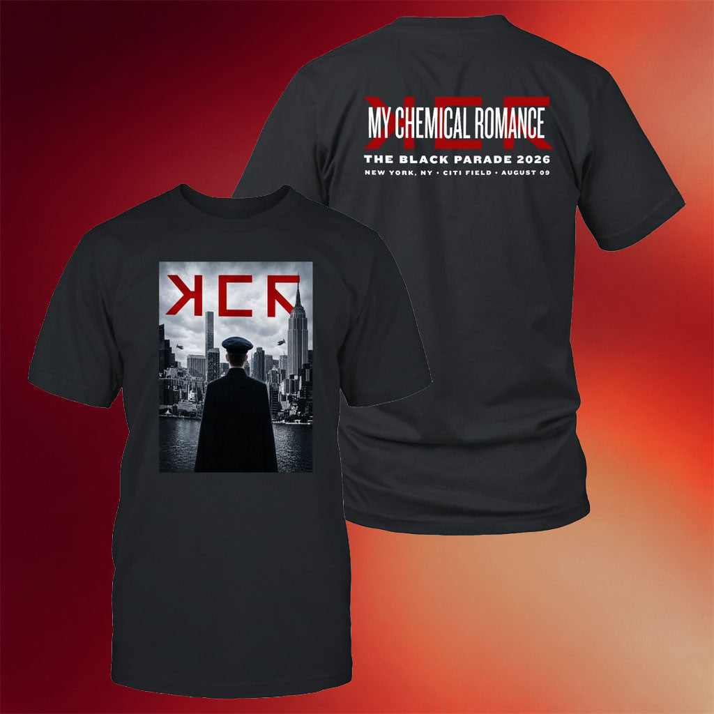 My Chemical Romance Merch MCR Citi Field New York City Aug 9 2026 Shirt The Black Parade Merch - Merchluma