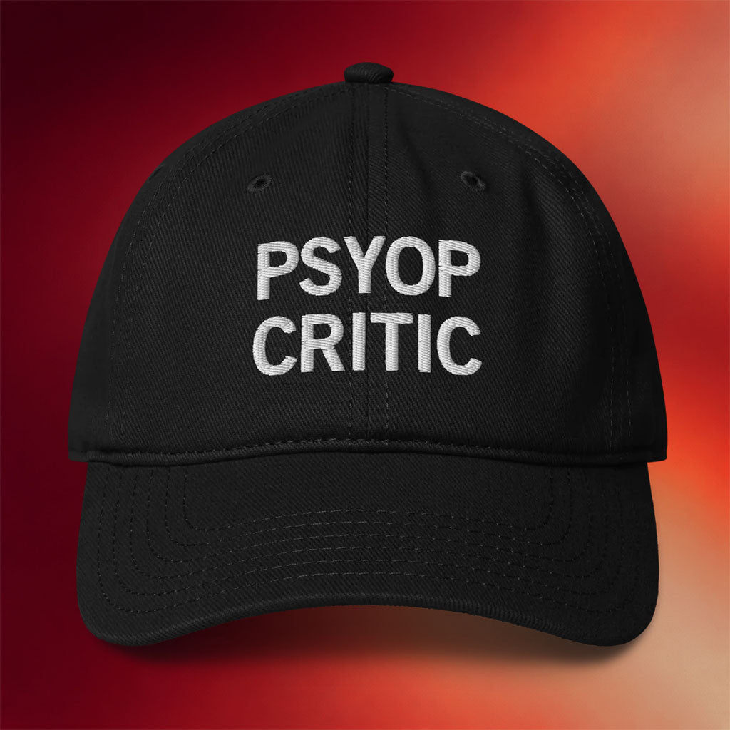 Tucker Carlson Merch 2026 PSYOP Critic Embroidered Hat Black Unique Present For Him - Merchluma