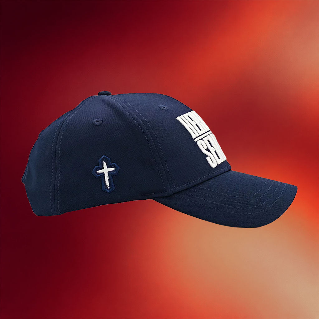 Valuetainment Merch Here Am I Send Me Isaiah 6 8 Navy Hat Embroidered Dad Birthday Gifts - Merchluma