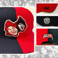 Twiztid Merch 2026 Red And Black Split Color Twiztid Mostasteless Snapback Hat Embroidered - Merchluma