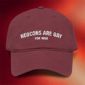 Tucker Carlson Merch 2026 Neocons Are Gay For War Embroidered Hat Gifts For Adults - Merchluma
