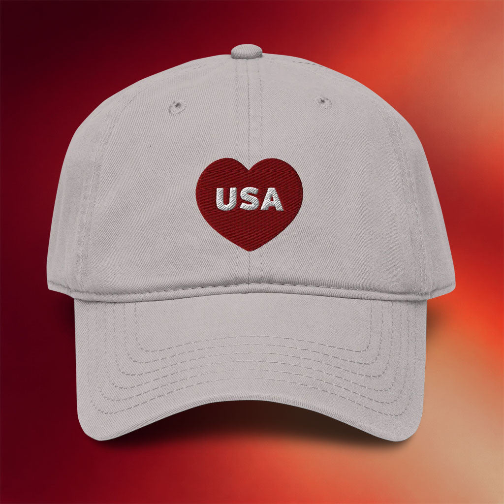 Tucker Carlson Merch 2026 USA Heart Vintage Hat Embroidered 4th Of July Gifts For Dad - Merchluma