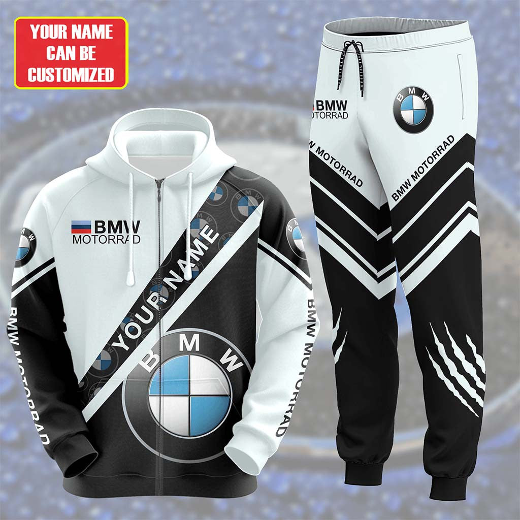 Personalized BMW Motorrad Hoodie And Sweatpants Sets Car Lovers Gifts For Son - Merchluma