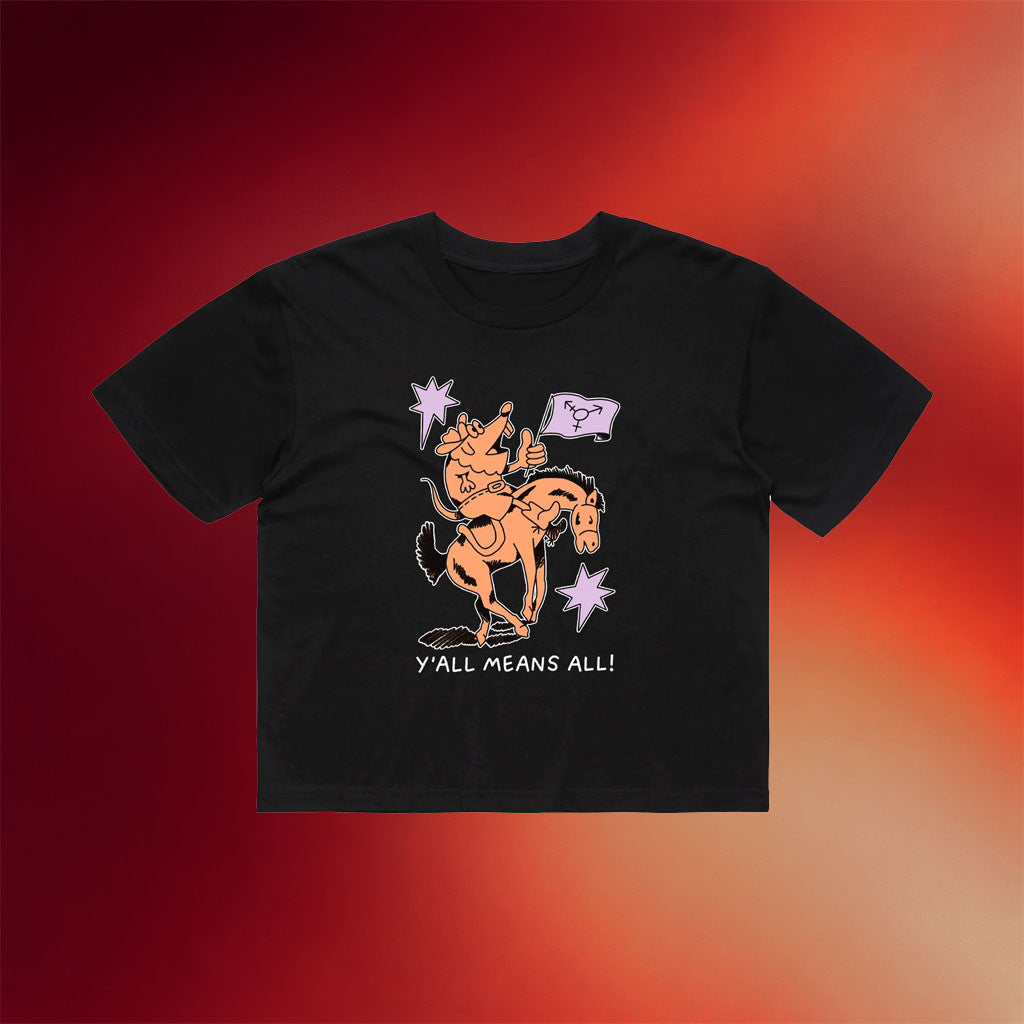 Devolver Digital Merch 2026 Devolver Y'all Means All Crop Top Gift Ideas For Sisters - Merchluma