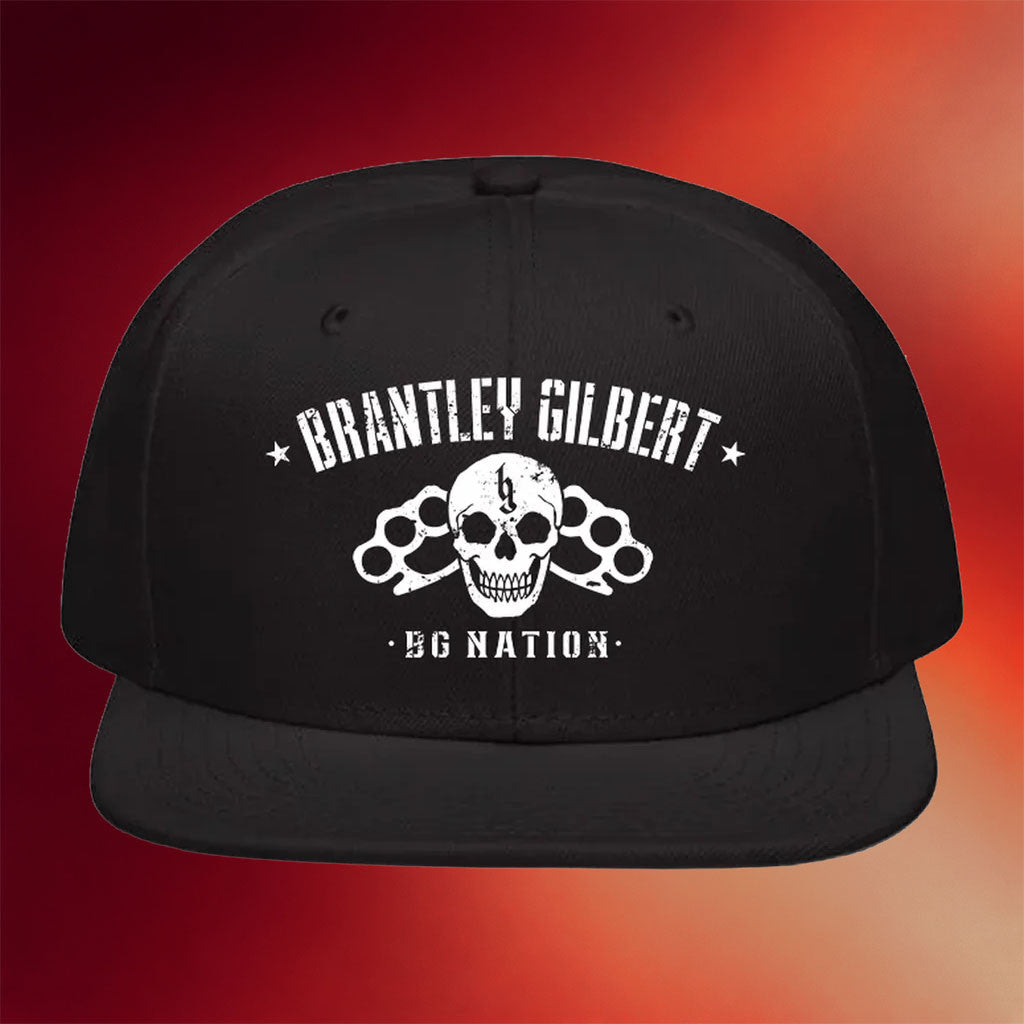Brantley Gilbert Merch 2026 Knuckle Skull Snapback Hat BG Nation Cap Gifts For Brothers - Merchluma