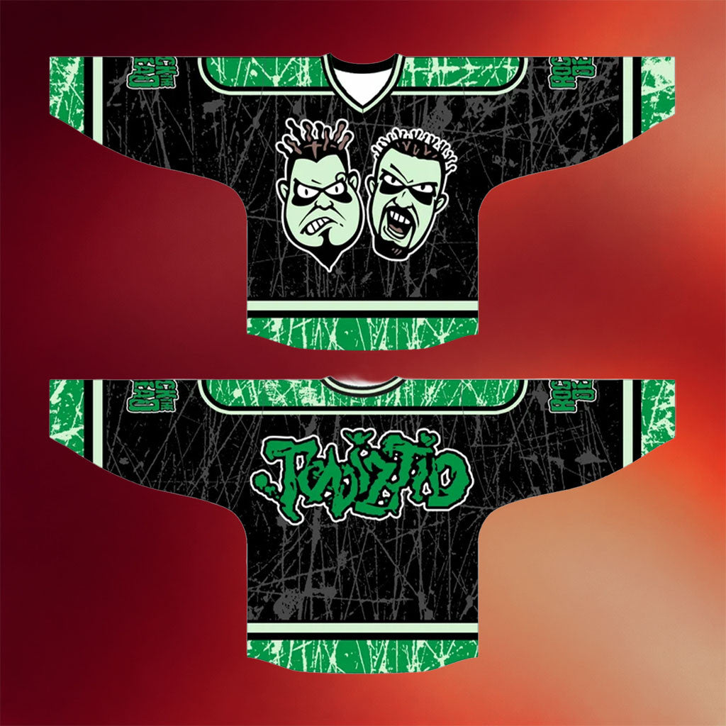 Twiztid Merch 2026 Twiztid Mostasteless Cartoon Faces Hockey Jersey Hip Hop Fan Gear - Merchluma