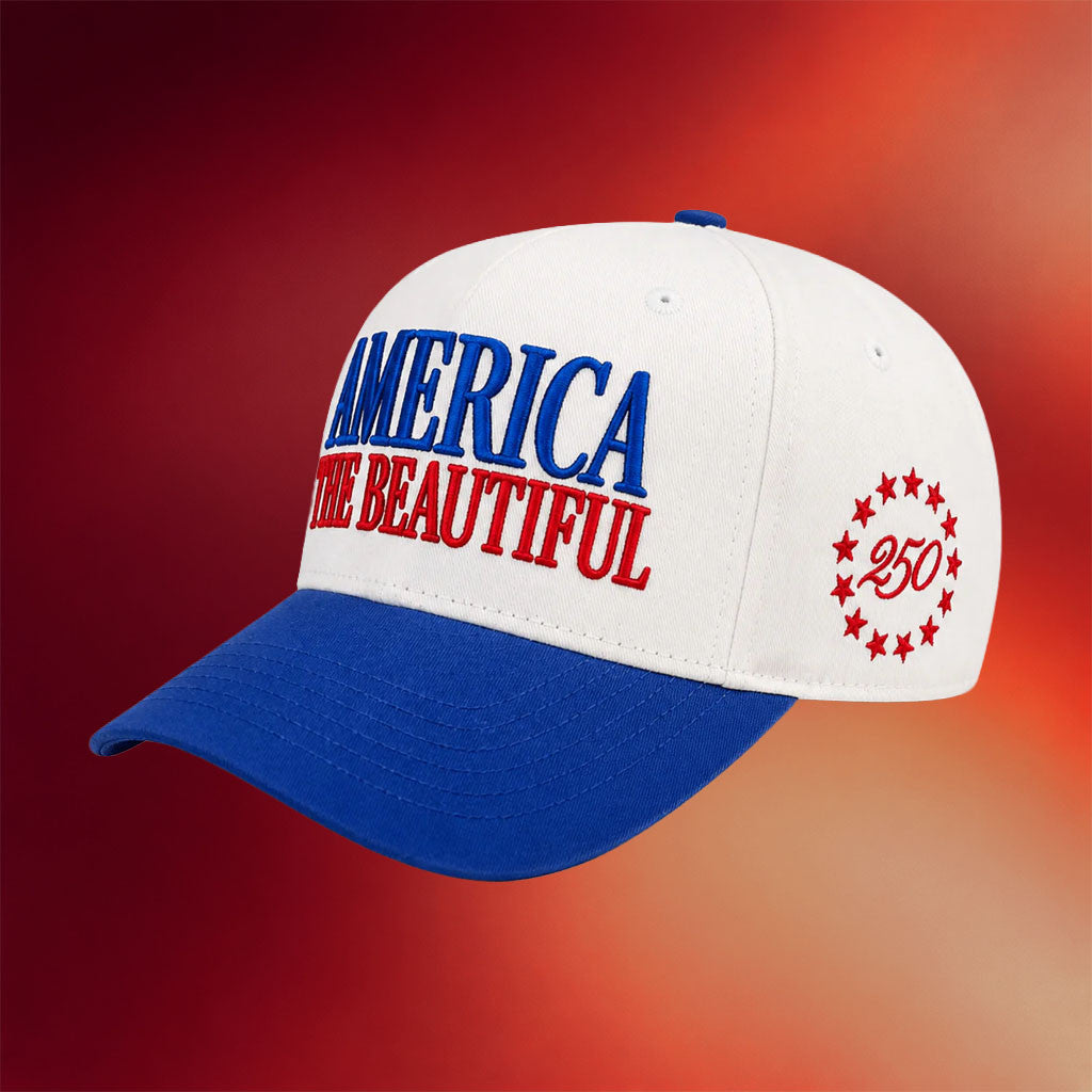 TPUSA Merch 2026 America The Beautiful Hat Embroidered USA 250th Anniversary Cap Patriotic Gift - Merchluma