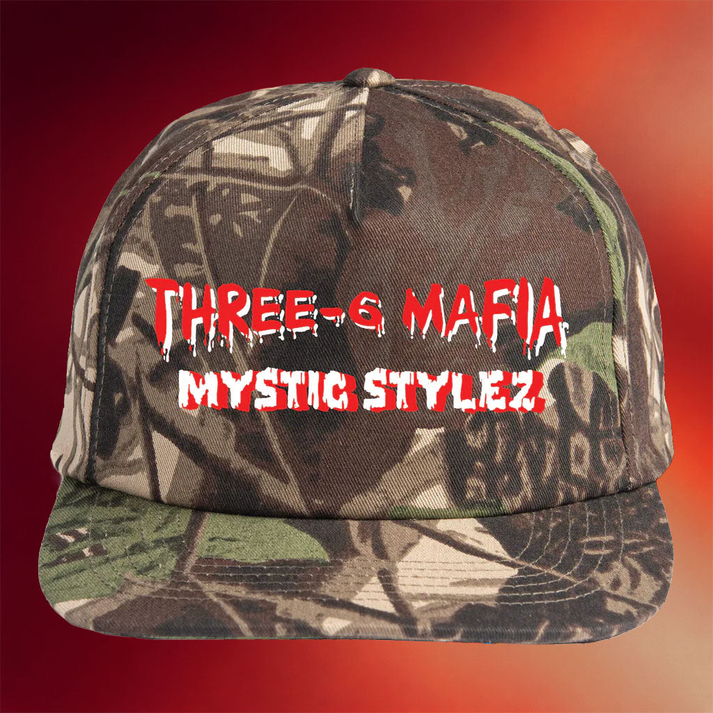 Three Year Boots Merch 2026 Three 6 Mafia Mystic Stylez Snapback Hat Camo Present For Brothers - Merchluma