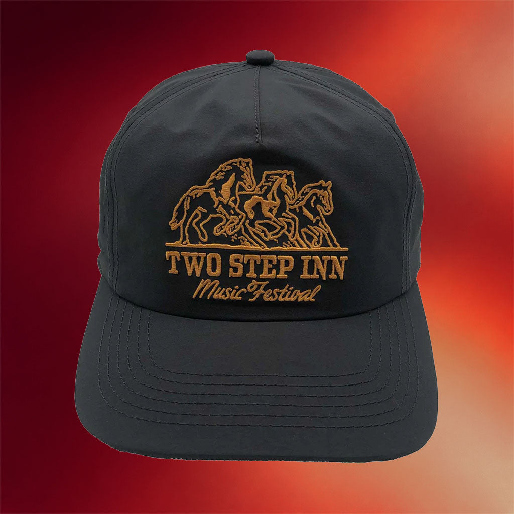 Two Step Inn Merch 2026 Running Horses Hat Embroidered Two Step Inn Music Festival Cap Fan Gift - Merchluma