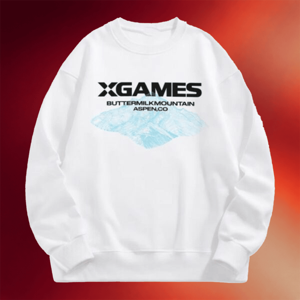 X Games Merch Buttermilk Topography Sweatshirt X Games Crewneck Gifts For Him - Merchluma